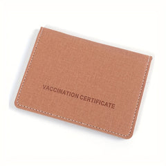 PU Leather Card Holder for Vaccination and Passport