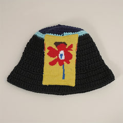 Kpop Beanie Vintage Knitted Warm Bucket Hat Cloche Hat Elastic Knit Hats