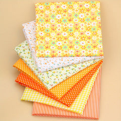 7pcs Orange Series Cotton Cloth Quilting Sewing Patchwork DIY Cloth