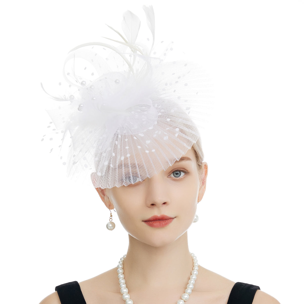 Feather Ruffle Holder Horse Party Banquet Headwear