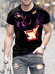 Lion 3D Print Men's T-shirt Graphic Tee Summer Clothes