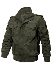 Men's Casual Winter Cotton Military Jackets Outdoor Coat Windproof