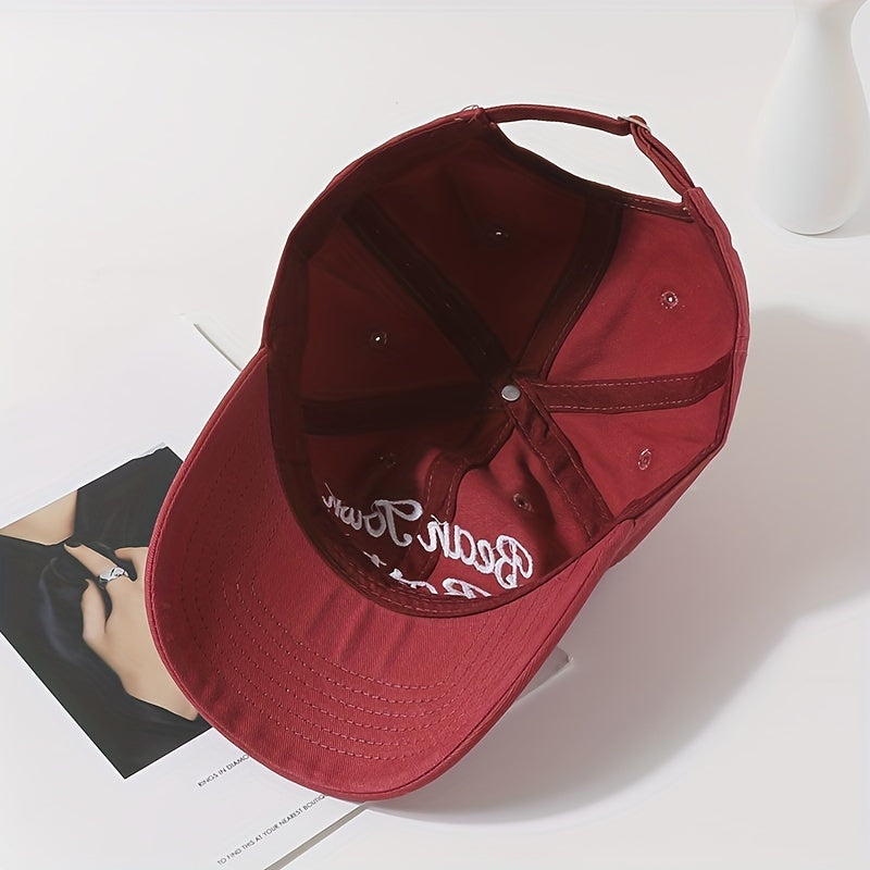 Boston Embroidery Vintage Baseball Cap Unisex Solid Outdoor Golf Sun Hat