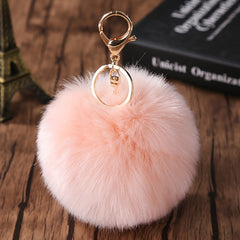 Colorful Pom Pom Keychain Plush Ball Bag Key Chain Keyring