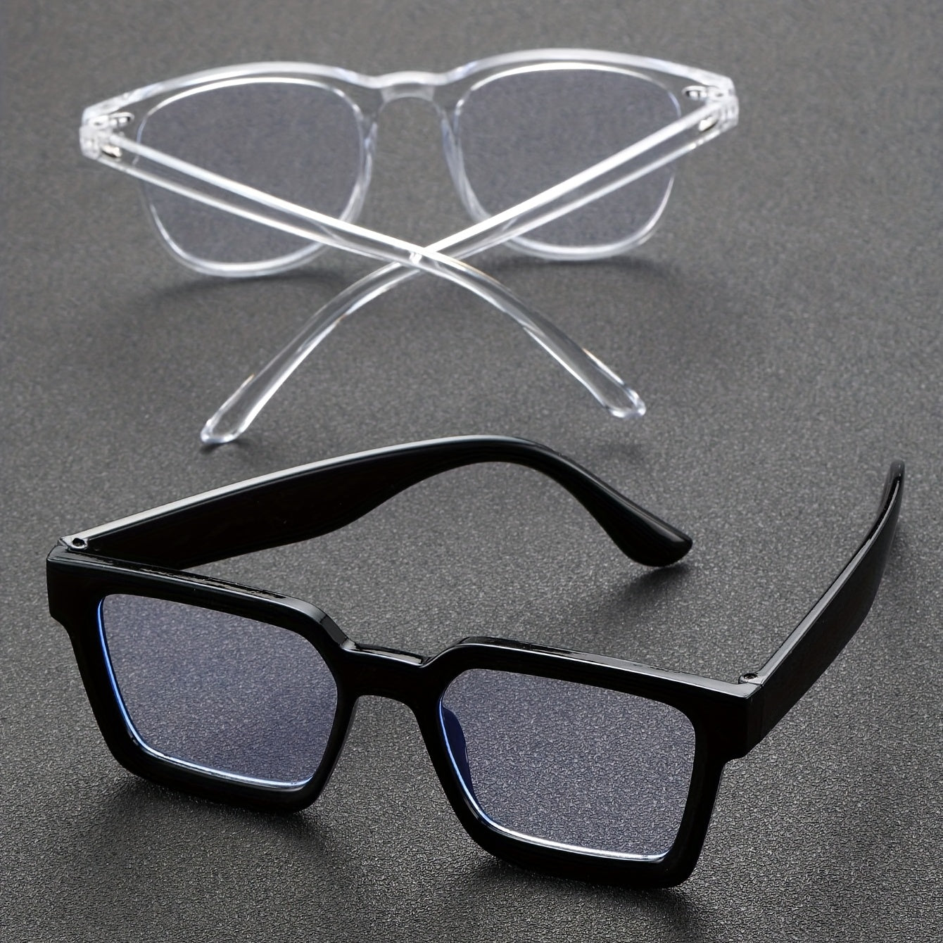 Men's Outdoor Casual Transparent Lens Glasses Set