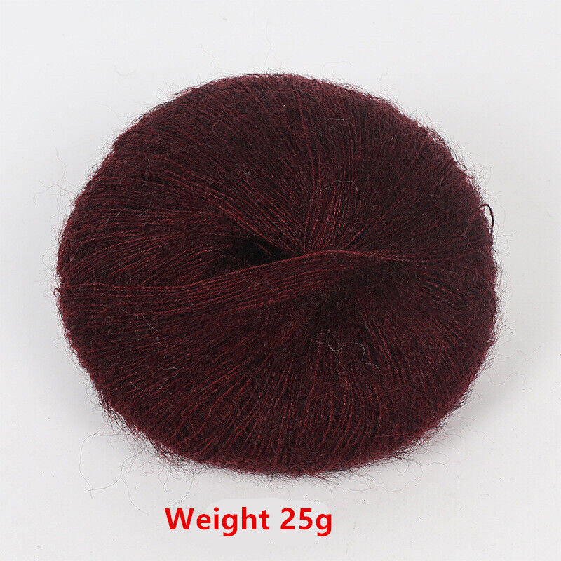 Soft Mohair Yarn for DIY Shawl Scarf Hat