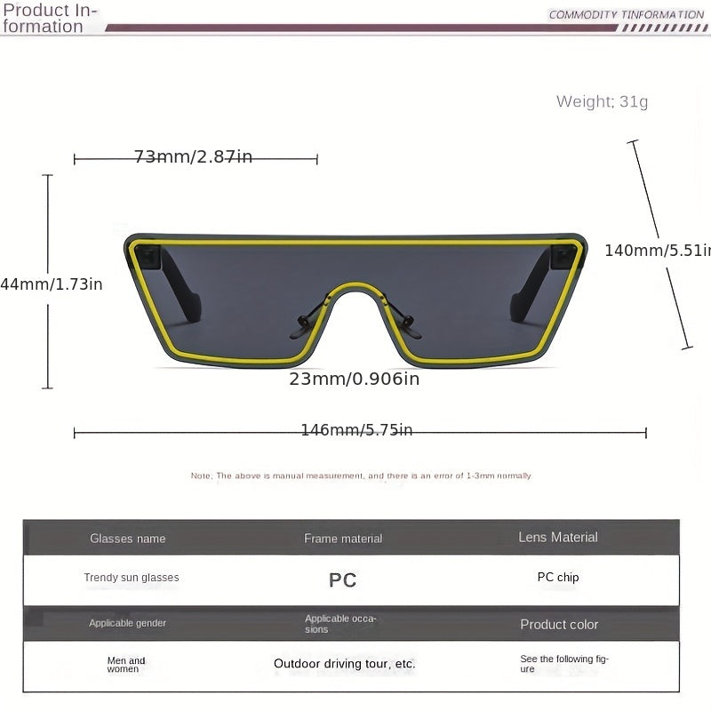 Y2K Ombre Futuristic Sunglasses UV400 Sun Shades