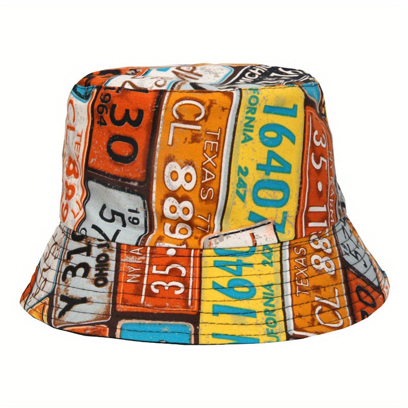 Street Hip hop Fisherman Hat Outdoor Sun Protection Double sided Printing