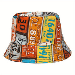 Street Hip hop Fisherman Hat Outdoor Sun Protection Double sided Printing