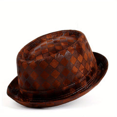 Cotton Blend Wide Brim Fedora Hats for Party Meeting