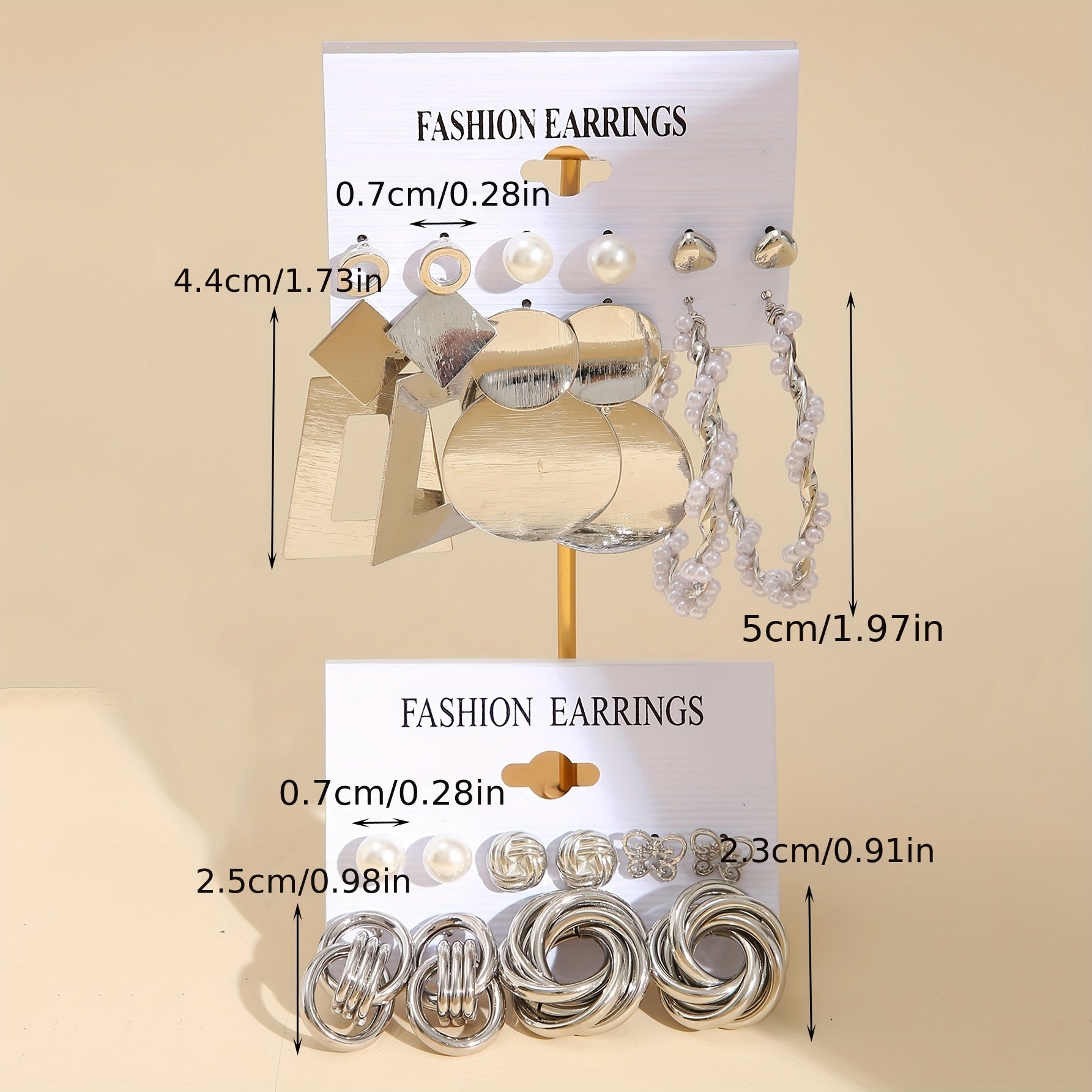 Women's Faux Pearl Butterfly Earrings Set