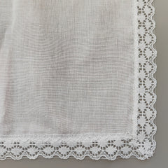 6pcs Lace Trim Handkerchief Set Women's Wedding DIY Decoration