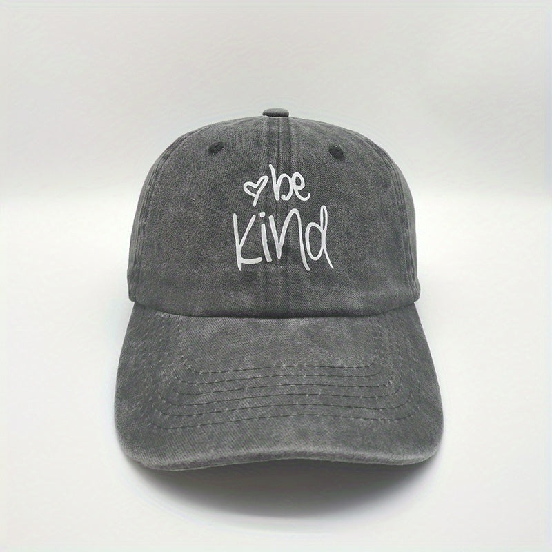 Be Kind Pattern Vintage Baseball Cap For Men