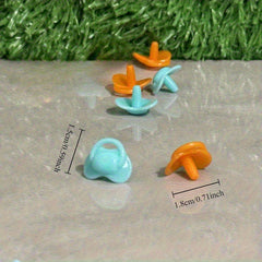 Mini Plastic Pacifier Dollhouse Accessory Random Pink Green Yellow Red