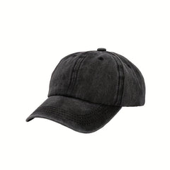 Washed Cotton Baseball Cap Retro Peaked Cap Solid Couple Cap