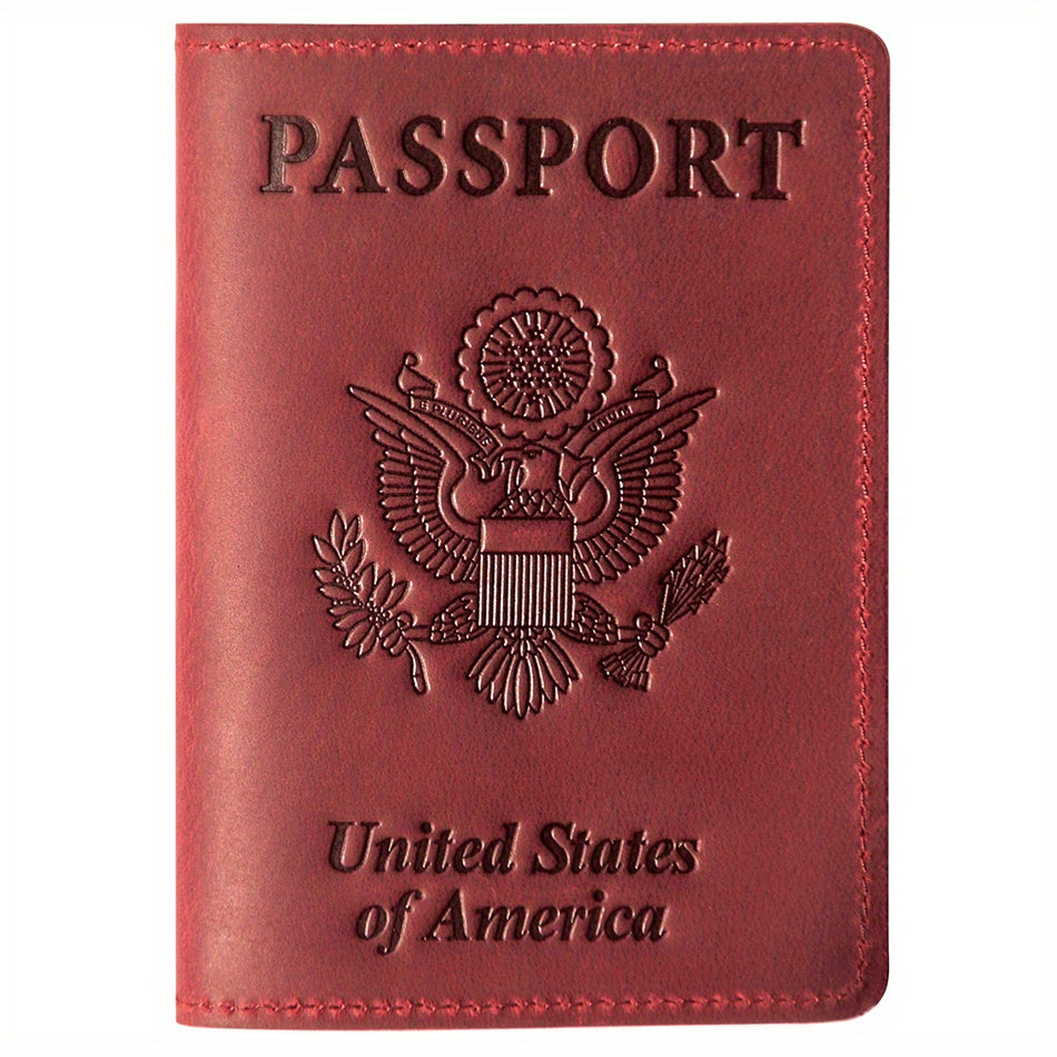 Leather Passport Cover Travel Holder for Cards