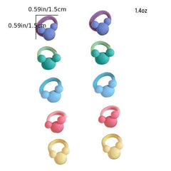 10pcs Easter Rabbit Heart Hair Ties For Thin Hair