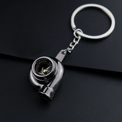Spinning Turbo Wheel Rim Tyre Keyring Holder Keychain