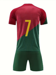 Youth Soccer Jersey No 7 T Shirt Set