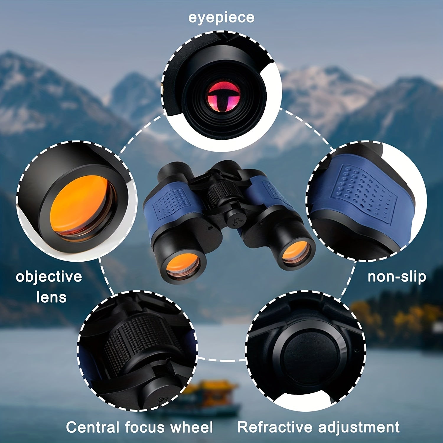 High Power 60x60 Binoculars for Stargazing Bird Watching and Hiking