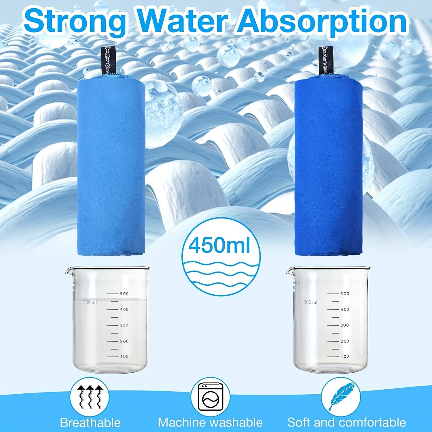 Large Microfiber Towel For Travel Sports Quick Dry Soft Lightweight Gym Towel