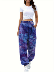  Tie Dye Elastic Waist Joggers