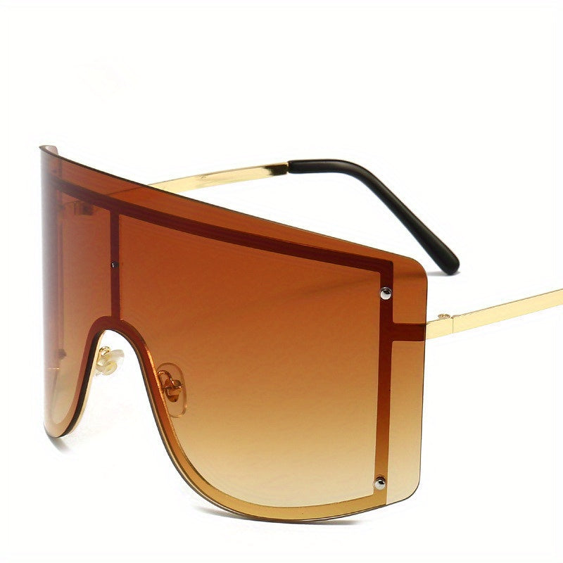 Oversized Gradient UV400 Sunglasses Anti Glare Shield