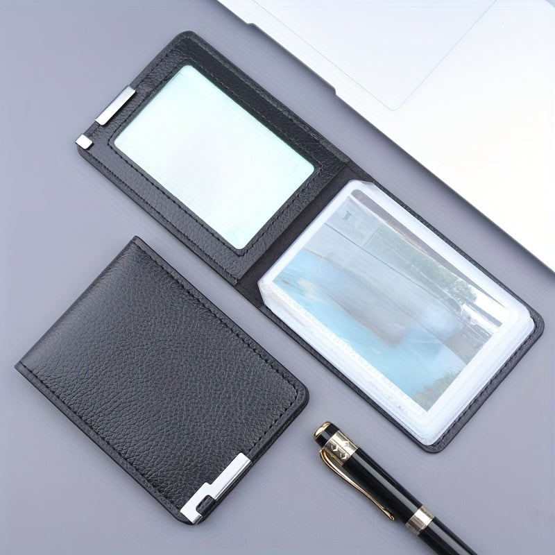 Men's Ultra thin Driver's Card Bag, Leather Credit Card Holder