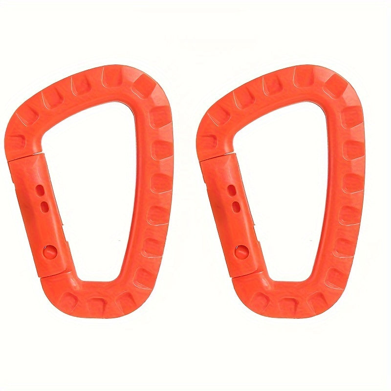 2pcs D Carabiner Keychain Clip Hook Backpack Bag Hanging Buckle Outdoor Camping