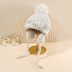 Women's Fleece Lined Cable Knit Beanie Hat for Cold Weather