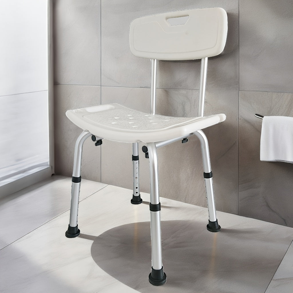 Adjustable Bath Chair With Backrest Secure Bath Seat Shower Stool