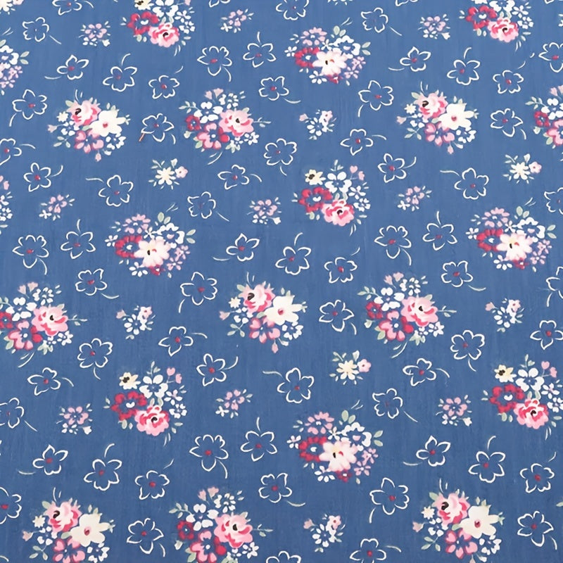 8pcs Dark Flower Printed Fabric Patchwork Doll Needlework DIY Sewing Material