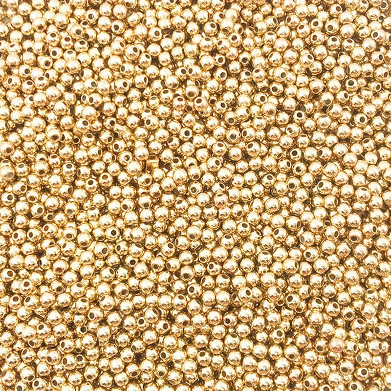 Gold Spacer Beads for DIY Jewelry Making - 100-400pcs Heart Star Round Square