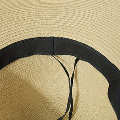 Embroidered Wide Brim Sun Hat for Summer Sun Protection