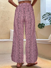  Wide Leg Knot Front Wrap Trousers