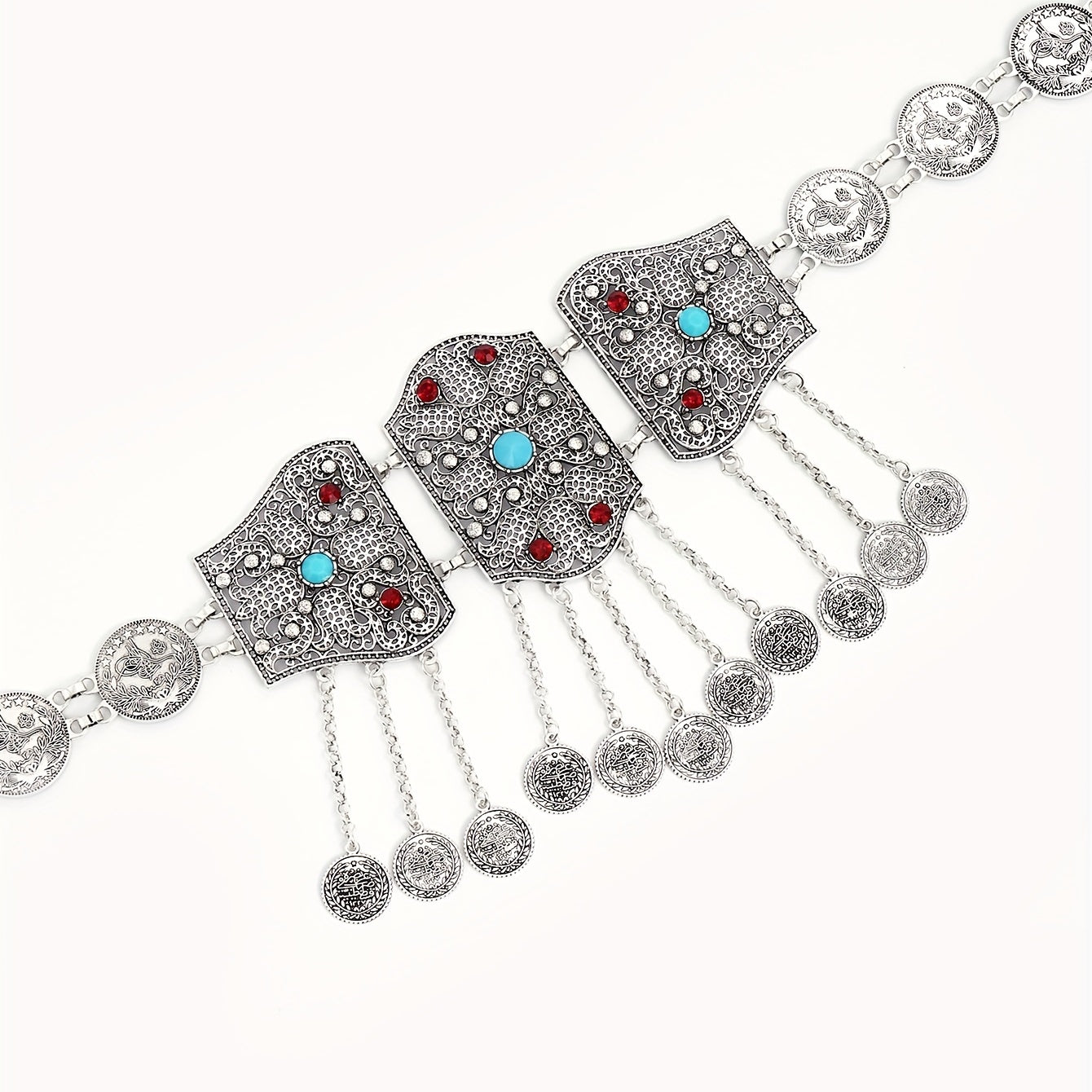 Metal Tassel Waist Chain Ethnic Waistband For Girls