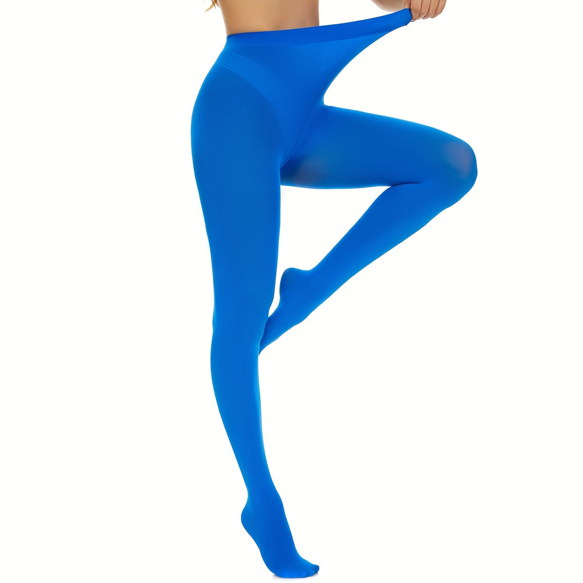 Opaque Elastic Tights High Waist Slim Pantyhose Stockings