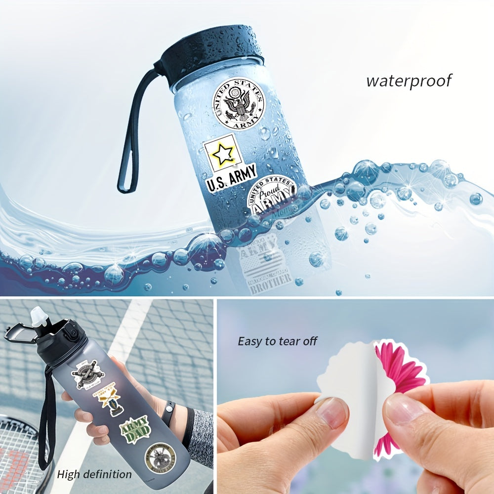 100pcs Army Stickers Military Stickers Water Bottles Laptops Cars