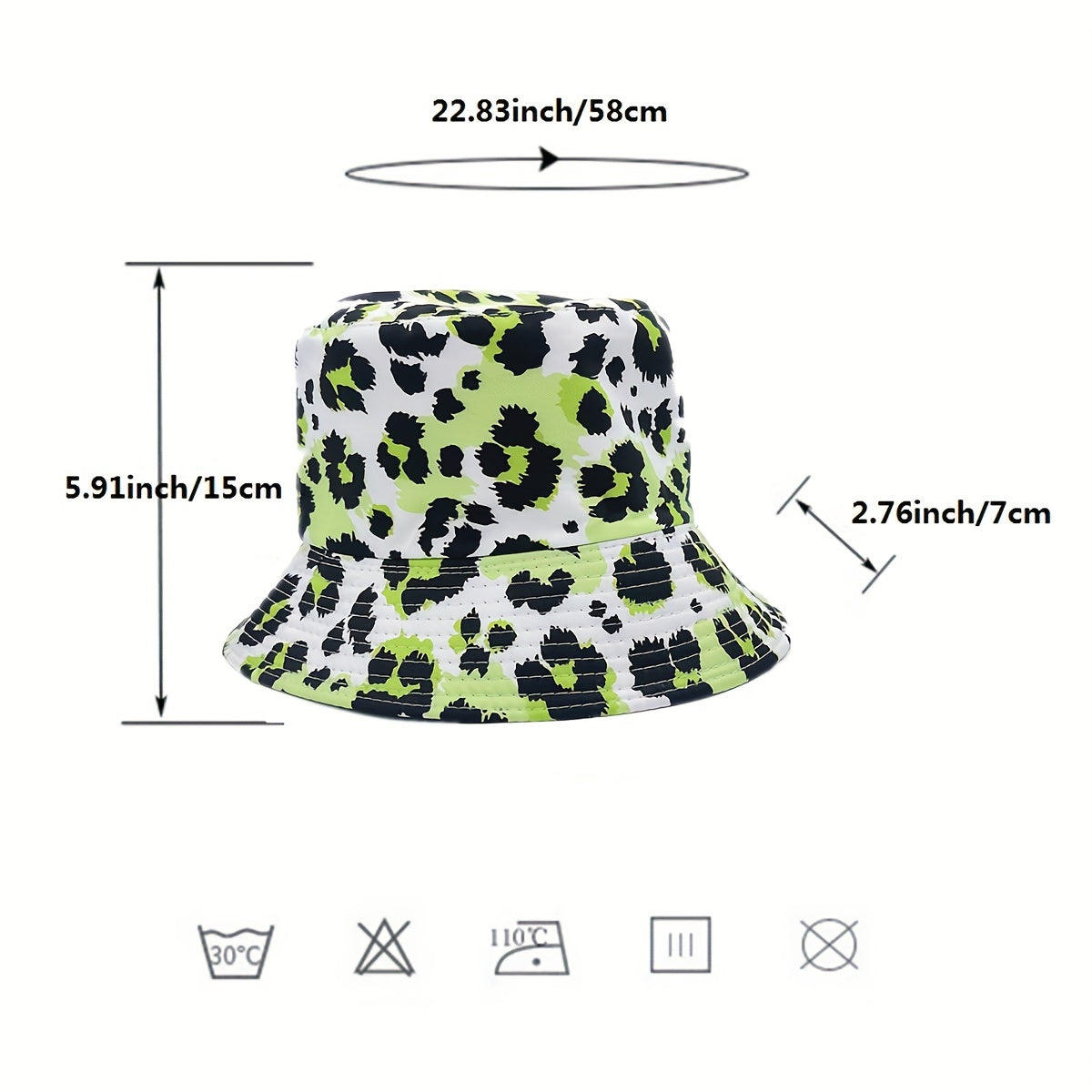 Leopard Print Bucket Hat Reversible Sunscreen Cap Fisherman Cap