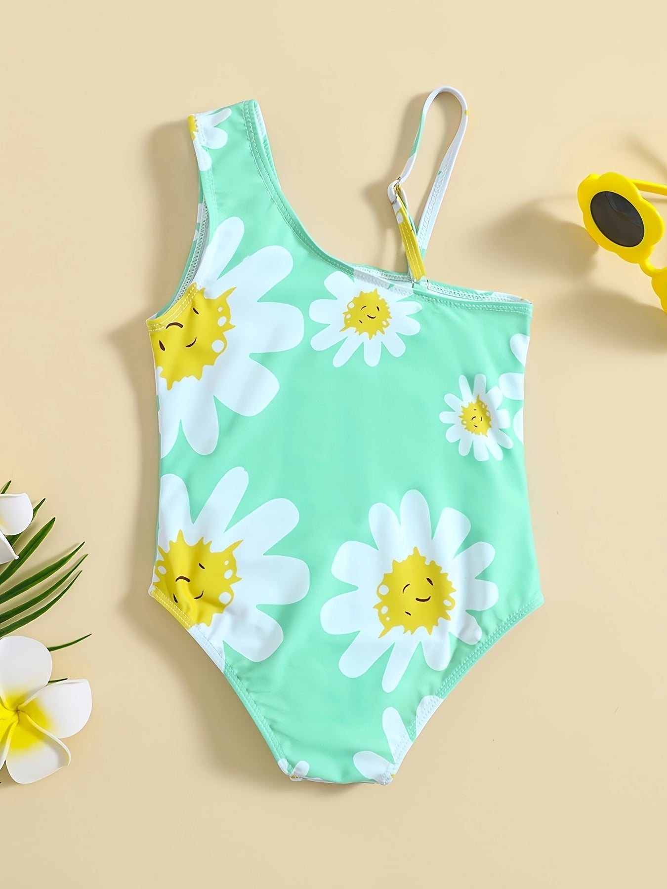 Adorable Dino Graphic 1pc Swimsuit Girls Hawaii Vacation Summer Clothes