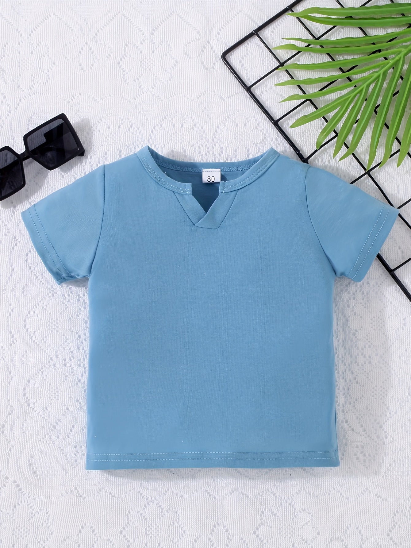 Baby Boys V Neck T shirt Tees Tops Soft Comfortable Summer Clothes