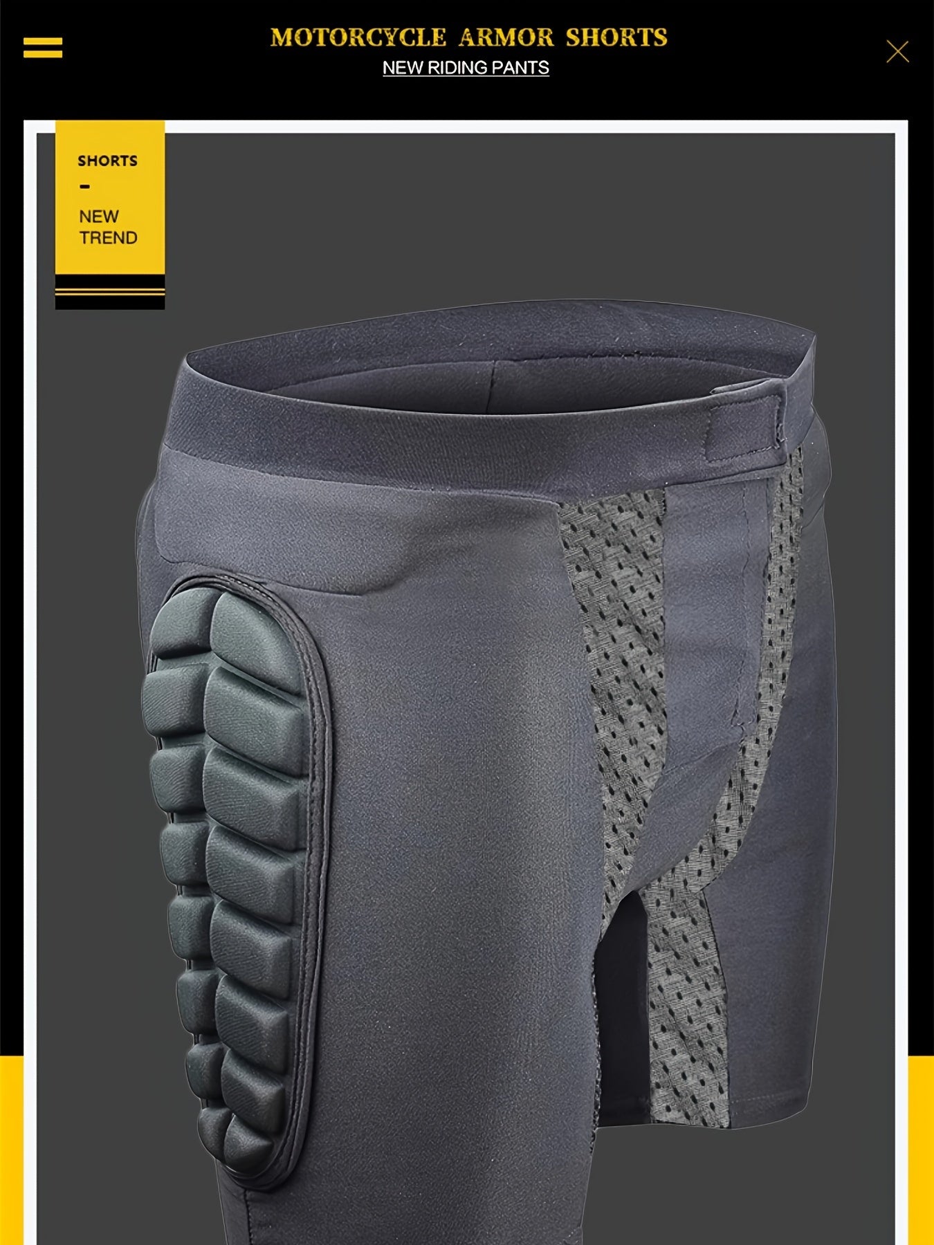 Breathable 3D Hip Padded Impact Shorts for Skating