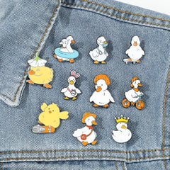 Cute Duckling Enamel Brooch for Backpacks & Clothing