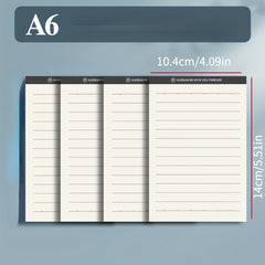5pcs A5 A6 Upturned PP Paper w/ Plastic Cover Horizontal Vertical Flip Notebook