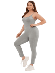  Scoop Neck Bodycon Yoga Cami Jumpsuit