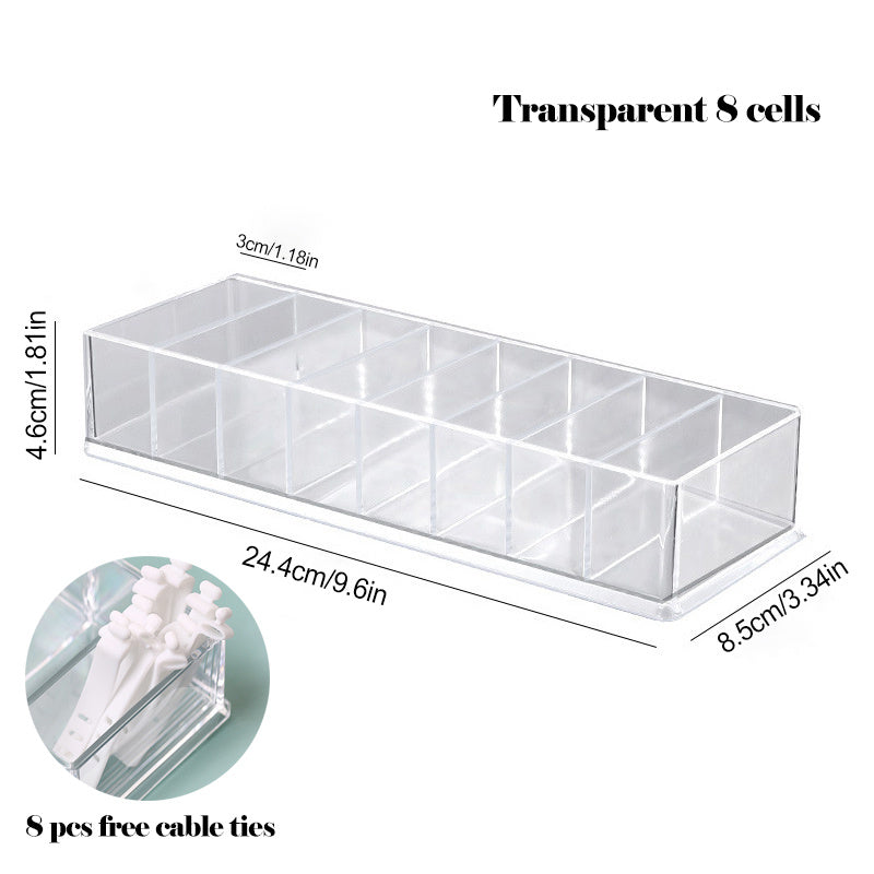 8 Pcs Wire Ties Cable Organizer Box Portable Cord Storage Organizer
