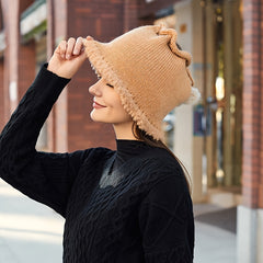 Warm Button Dual use Scarf Hat for Autumn and Winter