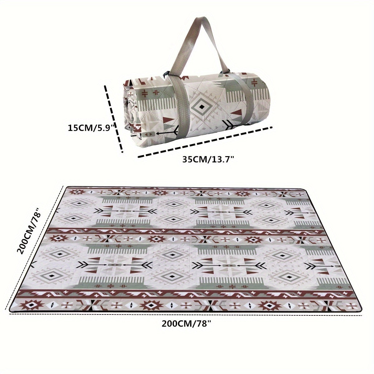 240T Picnic Beach Blanket Waterproof Foldable Mat Sandproof Machine Washable Pad