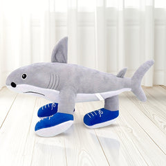 Funny Shark Plush Toy with Shoes Soft Stuffed Animal for Kids