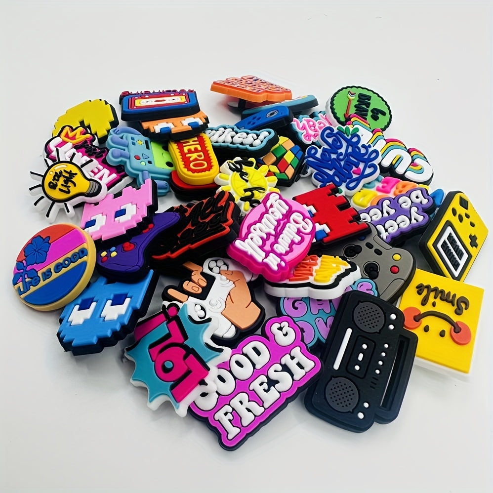 37PCS Casual and Cartoon Shoe Flower and Buckle Bracelet